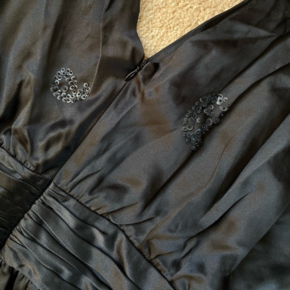 Silk Blouson TOCCA Dress with sequin appliqué - Picture 6 of 6